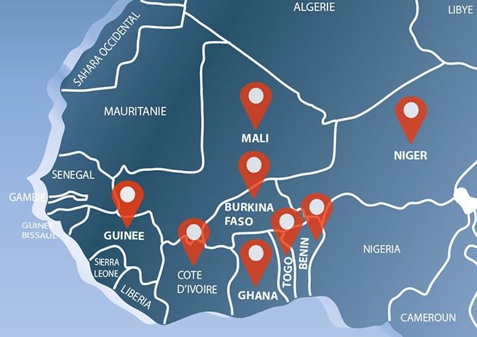 Implantation DEF Afrique de l'ouest